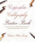 Master Modern Calligraphy And Hand Lettering With This Tear Out Workbook Featuring Copperplate Drills Pointed Pen Exercises And Boss Level Worksheets Designed To Level Up Your Craft Game cover with calligraphy pens and practice lines