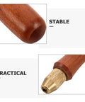 Ditch That Wobbly Grip With This Premium Wood File Handle And Brass Collet Set designed for quick file swaps, showcasing stable wood grip and brass collet.