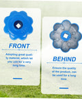 Front and back views of Blue Ball Hand Wheel Valve Handles Set Of 6 No Fuss Easy Install Rotary Mini Handwheel For Fluid Control