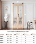 Premium Built To Last Heavy Duty Bi Fold Barn Door With Frosted Glass Cross Design Preassembled 36 By 84 Inches in living room