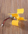 DIY Wind Turbine Generator Kit With 360 Degree Rotatable Blades And DC Motor for science education on wooden surface