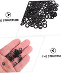 500 Piece Wave Washer Set for Screws and Bolts, Compression Type, Elastic and Resilient, Smooth Surface Reduces Friction, Ideal for Automotive and Home Projects black wave washers in pile and hand
