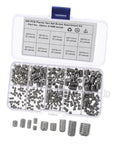 Tough Stuff 300pcs Stainless Steel Allen Head Socket Screw Set Assembly Kit Tools Featuring Oval Cup Point Internal Drive Fasteners For Pro Mechanics And Industrial Jobs Solid Heavy Duty Gear Really Kick Ass Deal For Your Next Gig. clear case with assorted stainless steel socket set screws