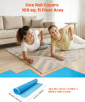 Rock Solid No Sweat Floor Underlayment 600 Square Feet 2 Mm Thick EPE Foam Padding With Vapor Barrier And Tape, two women with floor underlayment in a room.