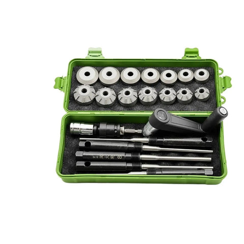 Upgrade Your Ride With This Awesome Universal 27-40mm Valve Seat Reamer Featuring A Hard Alloy Build For Precise Engine Tune Ups And Reliable Sheet Metal Shaping Repair Tools That Crush It In The Garage! set in green case
