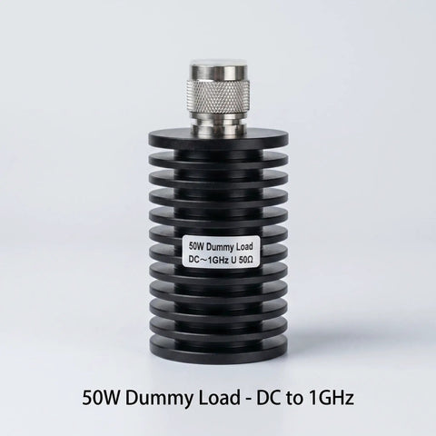 Pro Grade 50 Watt 50 Ohm UHF PL259 Dummy Load For Ham Radio And Antenna Testing, front view on a white background