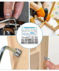 510 Piece Set Screw Kit With M3 M4 M5 M6 M8 Stainless Steel Grub Screws Anti Rust And Corrosion Resistant Hex Socket Hardware For Doors Cabinets Furniture And DIY Projects Easy Install And Long Lasting, assorted sizes in organizer