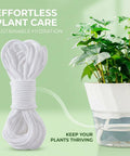 Self Watering Rope For Plants 50 Feet Long By Quarter Inch Thick Capillary Wicking Cord For Vacation DIY Self Watering System