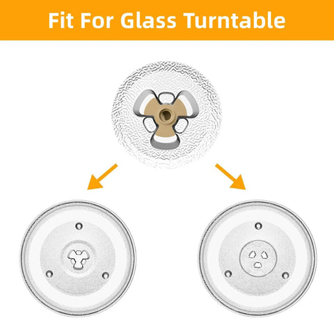 Replacement Microwave Turntable Motor Coupler Set, 0.59 Inch Shaft Length And 0.47 Inch 12mm, High Temp PPS Material, Heavy Duty, Easy Swap For Your Microwave, Fits Most Turntables, 2 Pack for glass tray