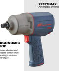 Heavy Duty Half Inch Drive Air Impact Wrench With Up To 1350 Foot-Pounds Of Nut Busting Torque, side view showing ergonomic grip