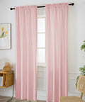 Pink Velvet Curtains Set Of 2 Panels 52 By 84 Inches Rod Pocket Thermal Insulated Light Filtering Privacy Drapes In Living Room