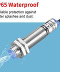 Inductive Proximity Sensor Switch M12 Shield Type LJ12A3-2-Z/BY with 2mm range, blue shielded, showing water resistance, IP65 rated