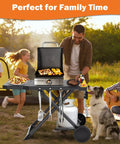 Outdoor cooking with Foldable Grill Cart For Blackstone 17 And 22 Inch Tabletop Griddles And Weber Q Series Grills Portable Stand