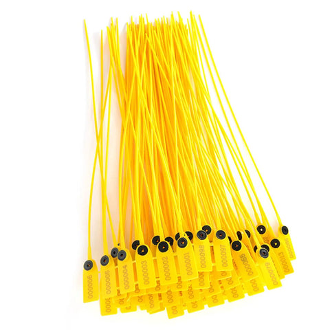 Get Your Truck Sealed Up With These 100 Pc Domary Yellow Tamper Proof Plastic Cable Ties Perfect For Shipping Logistics And Warehouse Security Needs - yellow ties in bulk with sealing mechanism