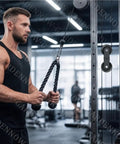 Dual Swivel Pulleys With 360 Degree Rotation For Home Gym Cable Machines, Double Nylon Roller Wheel, Silent Bearing Swivel Groove, Pull Down Attachment, Built To Last Heavy Duty Pulley System For Weight Lifting mounted on cable machine