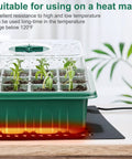 10 Pack Seed Starter Tray Kit With 120 Cells And Adjustable Humidity Dome For Fast Germination Indoors Garden Seed Starting Trays Mini Greenhouse Kit on heat mat