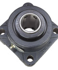Front view of Moline Type-E four-bolt flange bearing, 1-7/16 in bore, cast-iron housing
