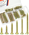 Assorted High Hardness Phillips Drive Flat Head Wood Screws With Coarse Threads For Strong Wood To Wood Joints Dual End Locking