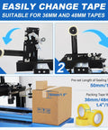 Fully Automatic Carton Sealer for Fast Warehouse Packing And Shipping, 110V Multi Function Tape Dispenser, high speed box sealer with 36mm/48mm tape
