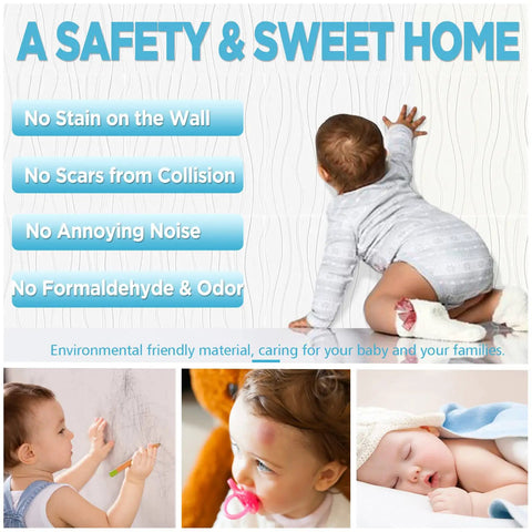 Infants in a safe home setting with 3D Peel and Stick Wall Panels 20 Pack Big Size 30.3 by 27.5 Inches for interior decor.