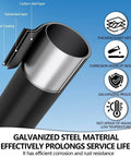 Diagram showing layers of a 16 Foot Tall Solar Street Light Pole With Adjustable Modular Sections, highlighting galvanized steel material.