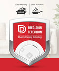 Interconnected Hardwired Smoke Alarm With 10 Year Battery Backup For Continuous Home Safety Easy Install One Pack Includes Advanced Sensing To Cut No Fuss Nuisance Alarms From Cooking And Provide Early Fire Warning