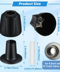 Matte Black Metal Shower Knob Set 3 Piece Replacement for Verve Tub and Shower Handle Hot Cold Diverter Knob sizes shown