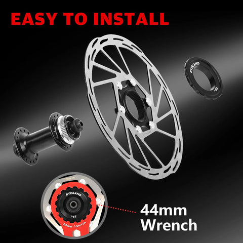 Centerlock Disc Brake Rotors 180mm 2 Pack With Lock Rings Stainless Steel For MTB BMX E Bike Road Bike Center Lock System Upgrade