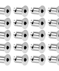 Beefed Up 7075 Aluminum Dzus Quarter Turn Fasteners With Chrome Finish And Flush Allen Head For Custom Street Builds Heavy Duty Corrosion Resistant Hardware Pack Of 20, detailed view of flush head and chrome finish