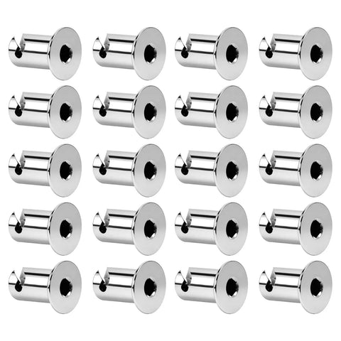 Beefed Up 7075 Aluminum Dzus Quarter Turn Fasteners With Chrome Finish And Flush Allen Head For Custom Street Builds Heavy Duty Corrosion Resistant Hardware Pack Of 20, detailed view of flush head and chrome finish