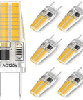 Ultra Efficient LED Bulbs Replacing 20W-25W Halogen, Dimmable Bi-Pin T4 Base, Warm White 3000K, 120V, Perfect for Puck Lights