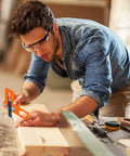 Rugged Handheld Edge Banding Trimmer With Ten Sharp Blades Hassle Free Veneer Cutter in use on wood with tools nearby.