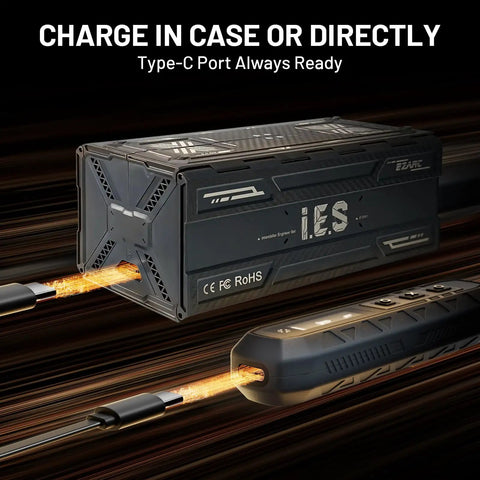 Charging ports of Electric Precision Screwdriver Set 181 In 1 Cordless Tool Kit with Type-C compatibility for easy power access