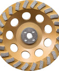 Close-up of A-96425 7-Inch Diamond Cup Wheel With 24 Segment Turbo Anti-Vibration, Double Row Design For Concrete Stone And Tile
