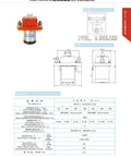 Heavy Duty Mljrjyzre DC Contactors For Electric Forklifts And Truck Stackers, MZJ-600S/02 design with detailed specifications.