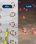 Tile Leveling System Kit With 1000 Spacers And 400 Reusable Wedges A Tile Plier And Rubber Mallet For Clean Breaks shown on wall and floor