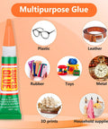 36 Pack 3g Heavy Duty Super Strong Glue Clear Gel Adhesive For All Purpose Bonding Plastic Metal Glass Leather Wood Rubber