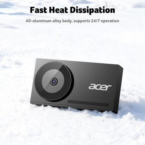 4K Streaming Webcam for PC and Mac With All Metal Unibody, Sony One-Half Inch Sensor on snow showcasing fast cooling