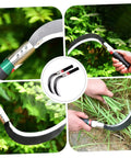 Manganese Steel Garden Weeder Tool Set For Easy Weeding And Grass Cutting Ergonomic Handle Lightweight Durable Sickle Design Comfortable Grip 2 Piece Compact