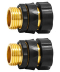 Aluminum Garden Hose Quick Connect Fittings 4 Piece Set Three Quarter Inch No Leak Quick Connectors Includes 2 Male And 2 Female