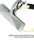 6 Inch Offset Hand Seamer For Sheet Metal With Precision Quarter Inch Increment Markings For Bending And Flattening Metal
