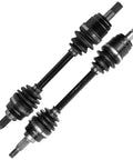 Front Left And Right CV Joint Axle Kit For Honda Foreman 500 4x4 2005-2013 And Rincon 680 4x4 2006-2023 Dual Axle Beefy Replacement Fit For Trx Foreman Rubicon Es Eps Models, pair black steel CV axles