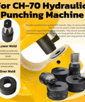 Heavy Duty Oval Punch Die For CH70 Electric Hydraulic Press, 14x20mm Oval Punch Tool For Steel Copper And Aluminum Sheets image
