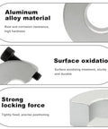 Four Pack SBR16 Clamp On Shaft Collars Aluminum Alloy Stop Rings showing material and features.