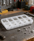 304 Stainless Steel Hex Socket Grub Screws DIN 914 Cone Point For M3 M5 M6 M8 Set Screws Fastening Kit on table