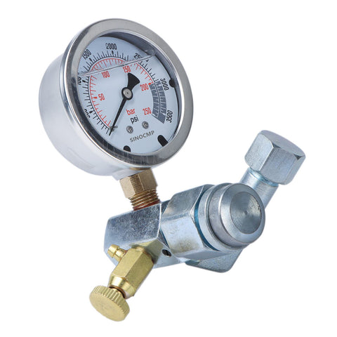 Hydraulic Nitrogen Accumulator Charging System And Pressure Test Kit With 1 Gauge And 1 Gas Hose 62 Inch Pro Grade Versatile Hydraulic Pressure Tester For Pneumatic Tools Air Systems And Agricultural Machinery