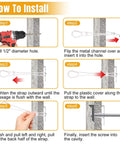 Installation guide for Heavy Duty Toggle Anchors With Bolts For Drywall with step-by-step visuals for easy setup.