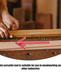 Dead On Aluminum Center Scriber Marking Gauge Wheel For Slick Woodworking Line Scribing And 45 Degree Angle Layouts In Professional Carpentry Workshops on wooden surface