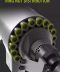 Heavy Duty 2000W Electric Hole Puncher with 20 Ton Capacity and 5 Dies showcasing the detailed ring nut distribution system.