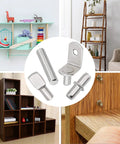 104 Pieces Shelf Pins Kit Four Styles Nickel Plated Shelf Support Pegs for shelves, cabinets, bookshelves, and closets installation